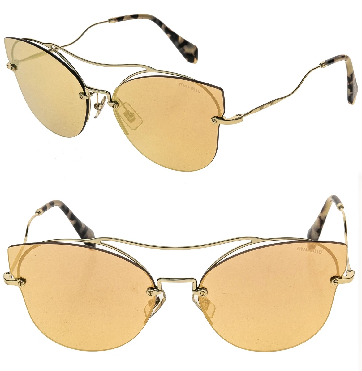 Miu Miu Cat Eye Gold Sunglasses for Women for sale | eBay