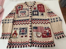 Vintage Carolina Colours Womens Sweater Americana Country  Size 20W