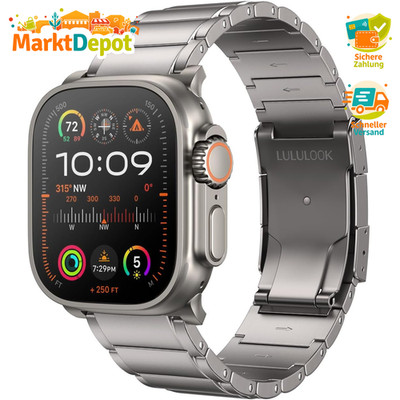 Armband Titan für Apple Watch Ultra 49mm DLC Titanium Ersatzarmband 42-49mm