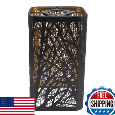 Kallory Wrought Iron Lamp Shade Square Decorative Hollow Etched Metal Lampshade