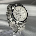 SEIKO 7T92 0DW0 Chronograph Quartz Watch Silver Dial Case Vintage Brand