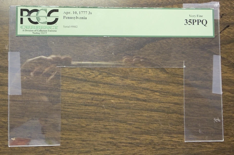 💥 1777 S Shillings Pennsylvania PA Colonial Currency With Previous PCGS HOLDER - Image 3 of 4