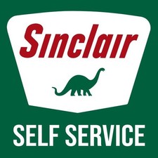 Sinclair Gas Station Style Self Service NEW Metal Sign: 12x12" Square