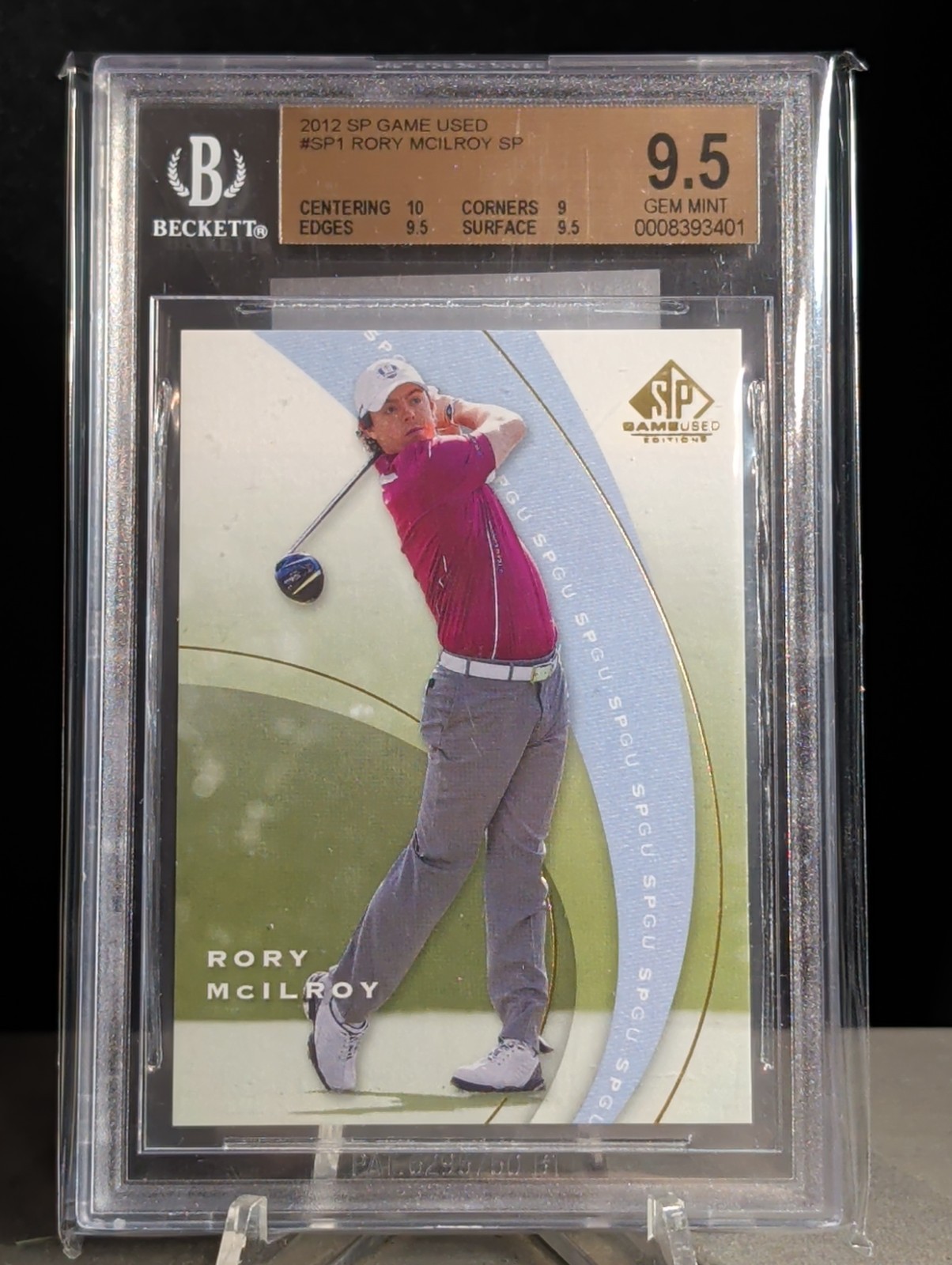 2012 SP Game Used Rory McIlroy #SP-1 Short Print RC Rookie Card BGS 9.5 Gem Mint