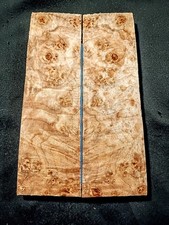 Maple Burl Knife Scales Set   6" x 1 7/8" x 7/16"   Thick Figured Burl Handle...