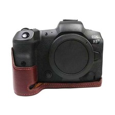 For Canon R5II R5 R6 R6II Leather Case Camera Bag Base Cover shell black coffer