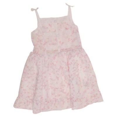 Jottum, Kleid, Größe: 80, Weiß/Pink, Baumwolle, Blumen, Mädchen #g5B