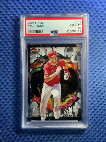 2024 Finest #201 Mike Trout Rare PSA 10