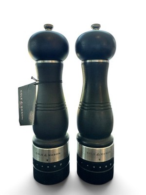 Cole & Mason Ardingly Black 8.5'' Pepper Mill 2 Pack Open Box Blemished