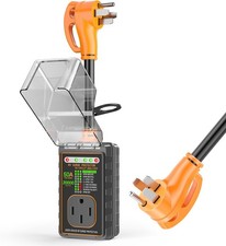 RV Surge Protectors 50 Amp, 20000 Joules RV Circuit Analyzer, IP68 Surge Voltage