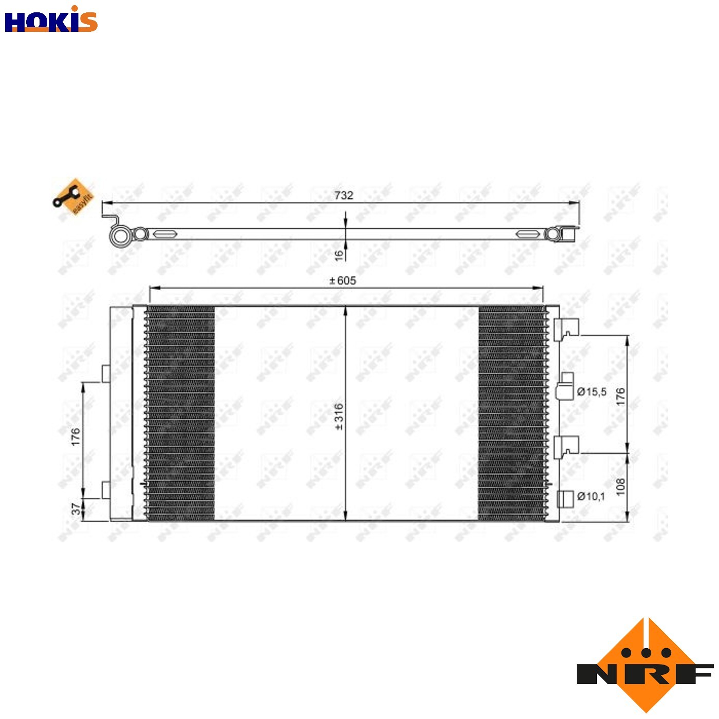 CONDENSER AIR CONDITIONING 35969 FOR RENAULT DACIA K9K858/856/884 1.5L 4cyl 1.5L - Image 12