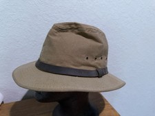 Vintage L.L. Bean Waxed Cotton Outback Safari Hat USA Made M Brown