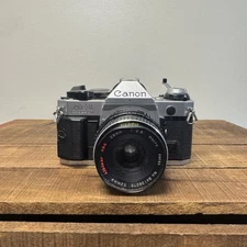 Canon AE-1 SLR 28mm Film Camera w/ Extra Lenses Sigma 210mm Untested*