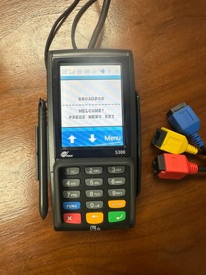 PAX S300 pinpad credit card terminal - seller refurb (Unlocked) w two cables