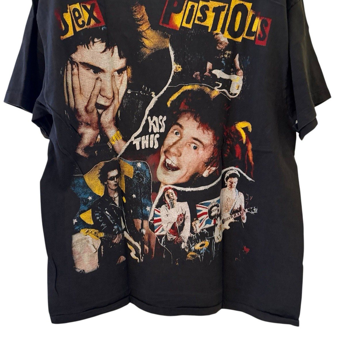 Vintage Sex Pistols Kiss This AOP 90s Band Tour XL Resurreccion T