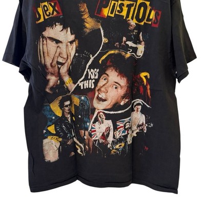 Vintage Sex Pistols Kiss This AOP 90s Band Tour XL Resurreccion T