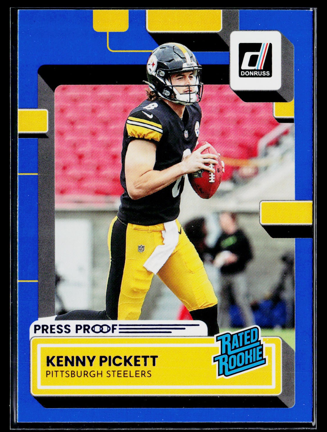 2022 Donruss #301 Kenny Pickett Rookie Pittsburgh Steelers Blue Press Proof
