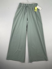 All in Motion Pants Women s Olive Green Woven Wide-Leg Pants Size MEDIUM
