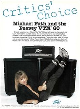 Michael Fath 1990 Peavey VTM 60 amplifier advertisement 8 x 11 amp ad print