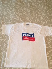 Vintage Deadstock ROSS PEROT FOR PRESIDENT 1992 Political Screen Stars Shirt XL 