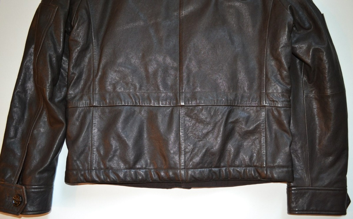 着用回数3〜４回　BOSS Lamb Leather Jacket hugo boss lamb leather coat jacket black zibar s. 50 /M | eBay