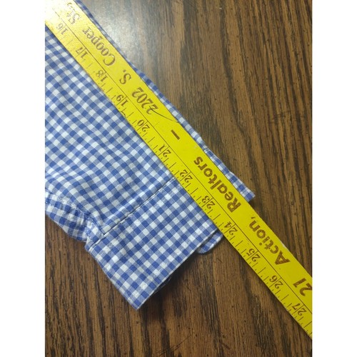 LL Bean Womens Blue Gingham Button Up sz Large - Picture 3 of 7