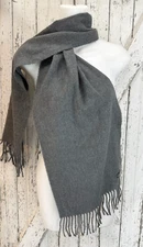 Gray Winter Scarf Soft 100% Acrylic Made in Italy by Cejon