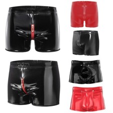 Mens Clubwear Tights Boxer Shorts Disco Underwear Openable Crotch Underpants