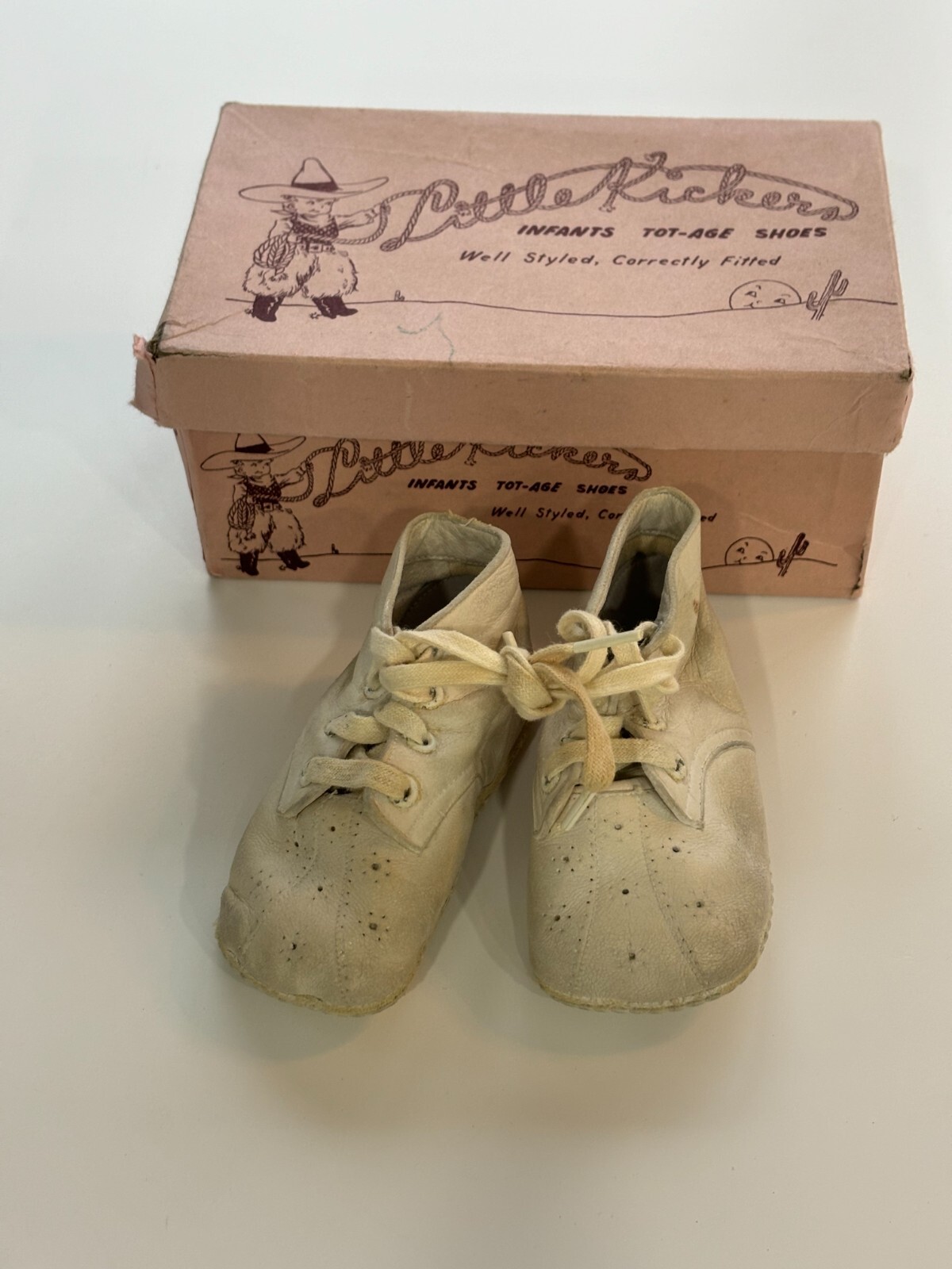 With Box Marked 1945 Cowboy Pink Box