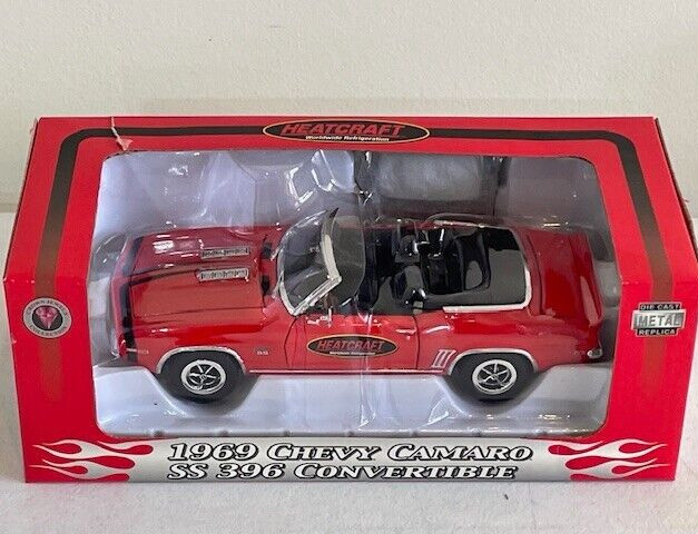 Crown Premiums Lennox Heatcraft 1969 Chevy Camaro SS396 Convertible Red 1/24 NIB