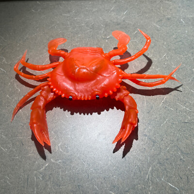 Vintage Rubber Jiggler Style Squeaker Monster Crab B Figure GC Crown Logo