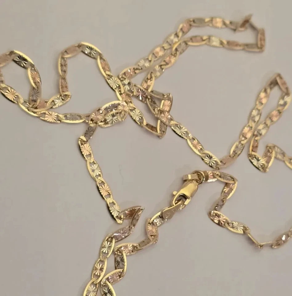 Cadena Valentino Estrella Tricolor Oro 14k Cadena Foto 4 de 4