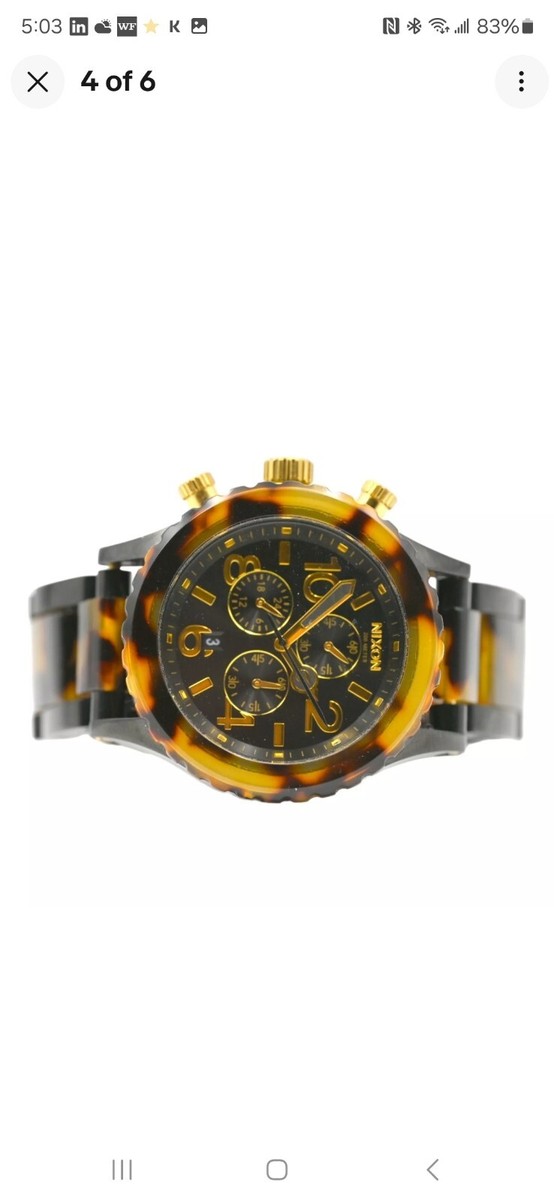 Nixon NIXON watch 42-20 CHRONO A037-679 ALL BLACK TORTOISE