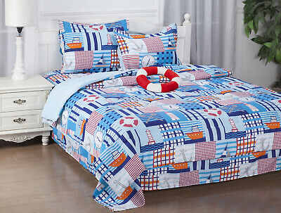 Kids Twin Bedding Comforter Sheet Set, Nautical Bedding Twin