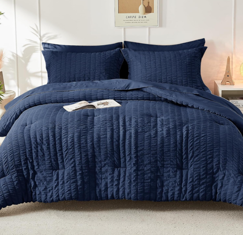 3PCS Seersucker Comforter and Coverlet Set Collection Comforter & Pillow Sham - Picture 11 of 118