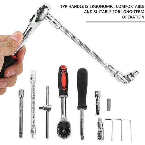 53pcs Metric Socket Set Ratchet Torx Wrench Kit 1/4" Drive Repair Tool with Case - Picture 3 of 13