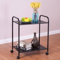 2-tier Rolling Trolly Storage Organizer Display Shelf W/ 4 Wheels Heavy Duty 2-tier Rolling Trolly Storage Organizer Display Shelf W/ 4 Wheels Heavy Duty