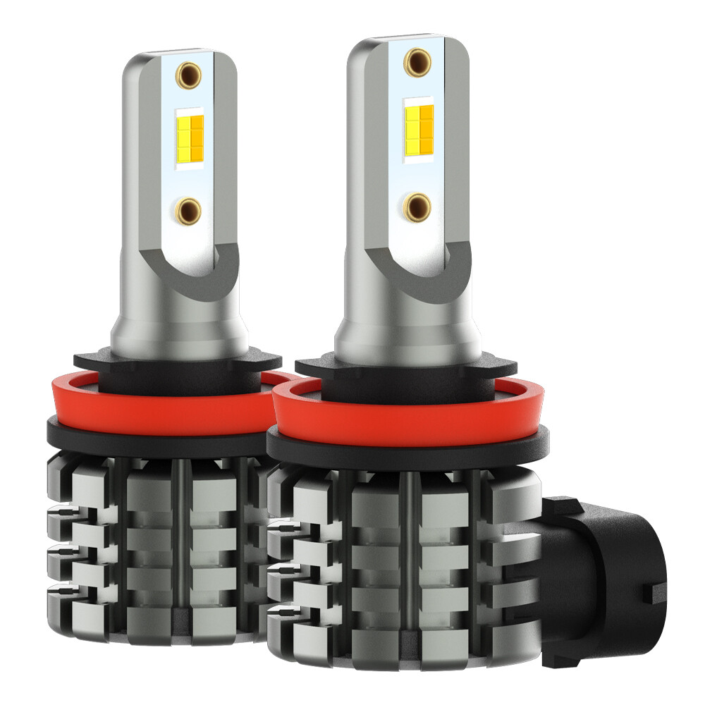 2X AUXITO H11 H9 H8 LED Fog Driving Light Switchback 6000K White 3000K Yellow US