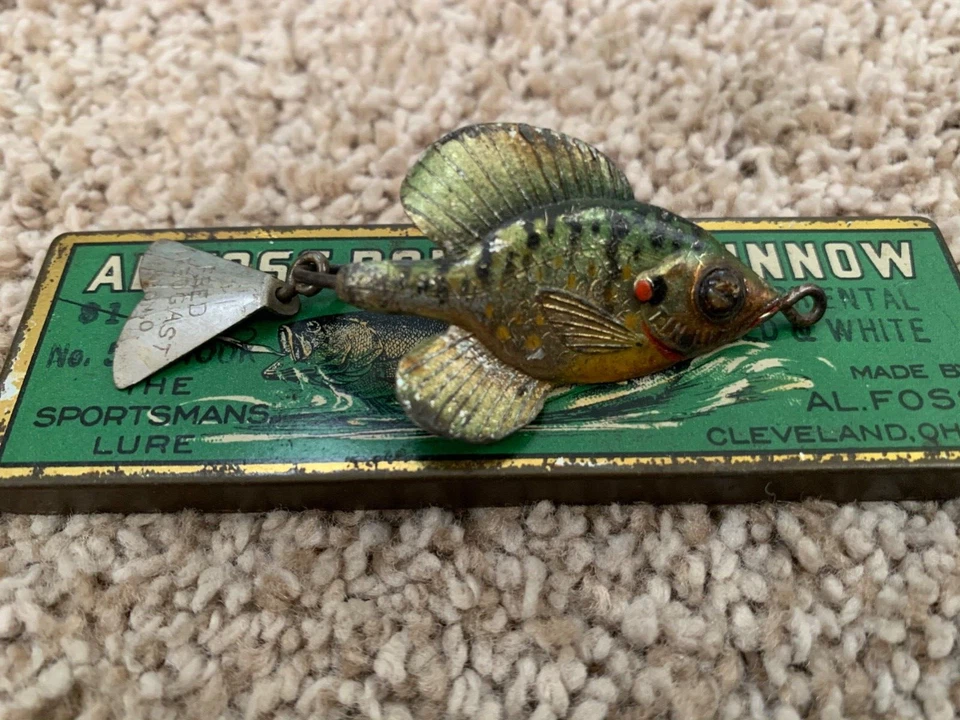 Señuelo de pesca Arbogast Tin Liz Sunfish c. 1920-30s (lote #20933) Foto 2 de 4