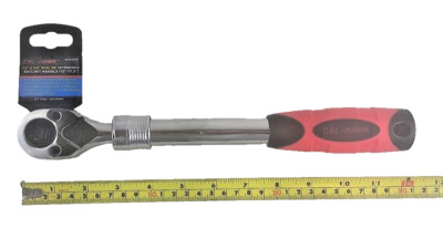 1/2'' x 3/8''Dual DR Head Extendable  Ratchet Wrench 72 Tooth Handle ( 12''- 17.5'')