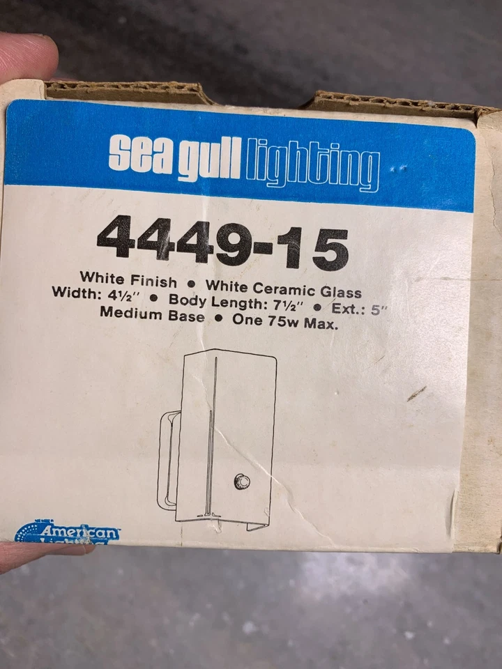 Vintage 1960s 60s 1970s 70s Wall Vanity Sconce White Finish White Curved Glass - Image 2 of 4