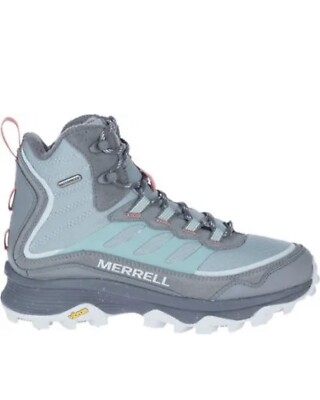 Merrell Moab Speed Thermo Mid WP Women's Boots Size 9 J067016 Gray Blue