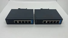 LOT OF 2: Advantech EKI-2525-BE 5-Port 10/100Mbps Unmanaged Ethernet Switch