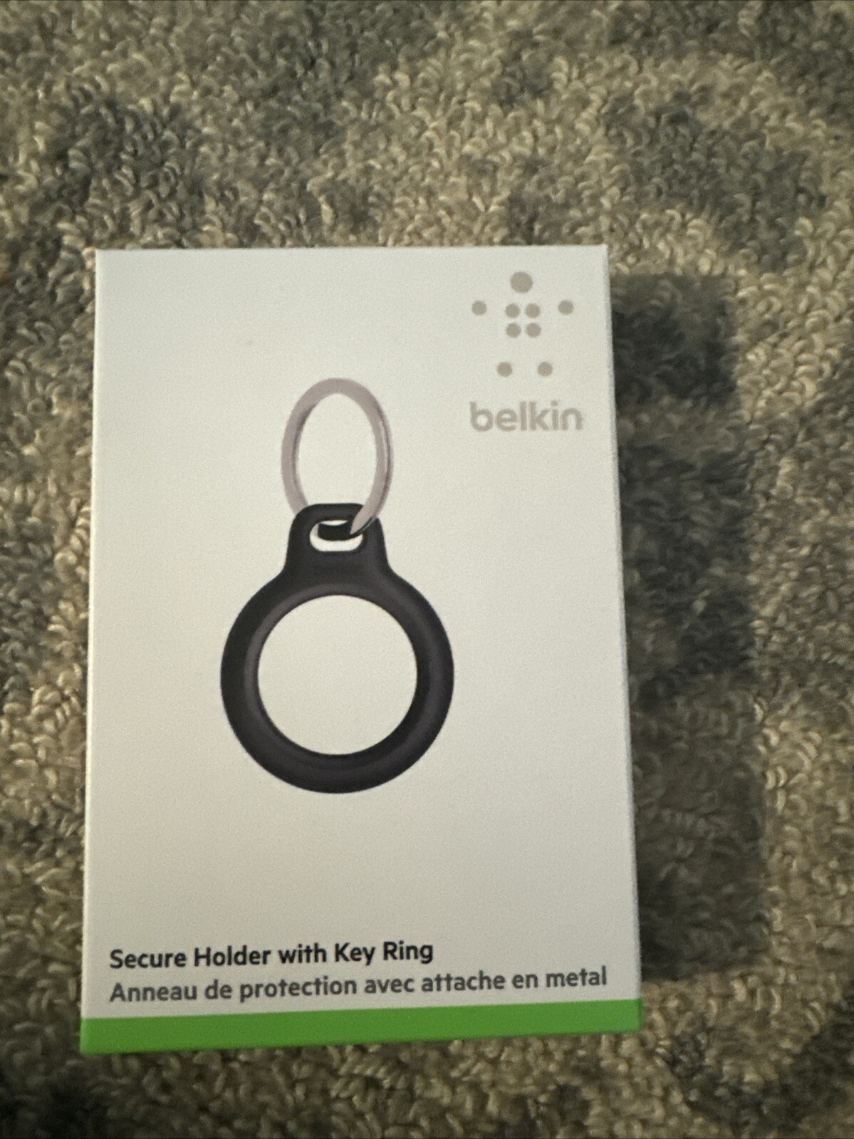 Belkin Secure Key Ring Holder for Apple AirTag in Black