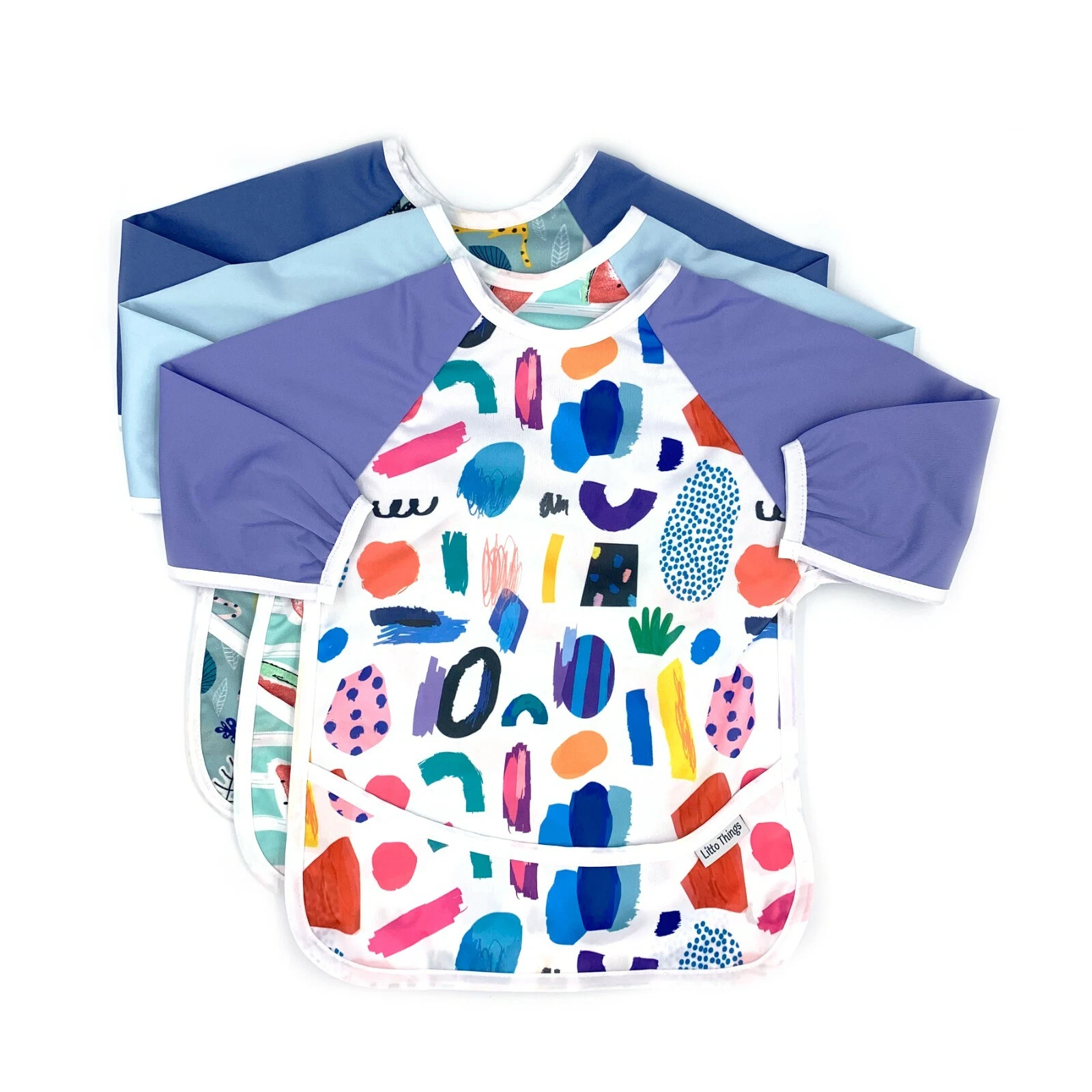 Litto Things - Long Sleeved Coverall Bib 3 Pieces Bundle – Random designs