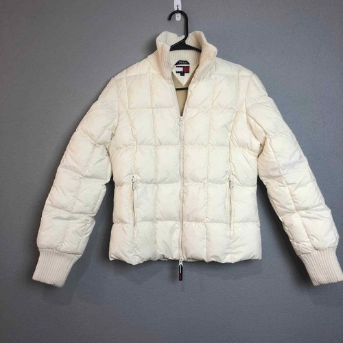 Tommy Hilfiger white puffer womens coat 