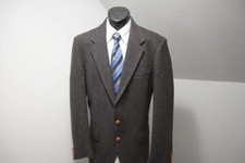 VTG Farah Tweed Handwoven Herringbone Wool Blazer Sports Jacket Mens Sz 42 L