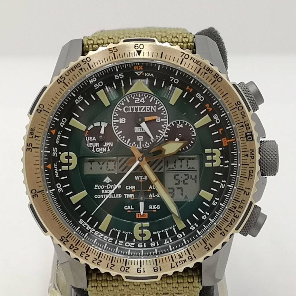 CITIZEN Promaster Sky JY8074-11X Green Solar Radio Men's CITIZEN Promaster Sky JY8074-11X Green Solar Radio Men's