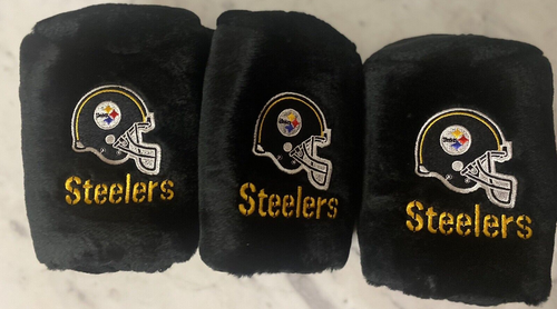 Linkswalker Pittsburgh Steelers Golf Club Head Covers NFL Football Set of 3 - Picture 2 of 5