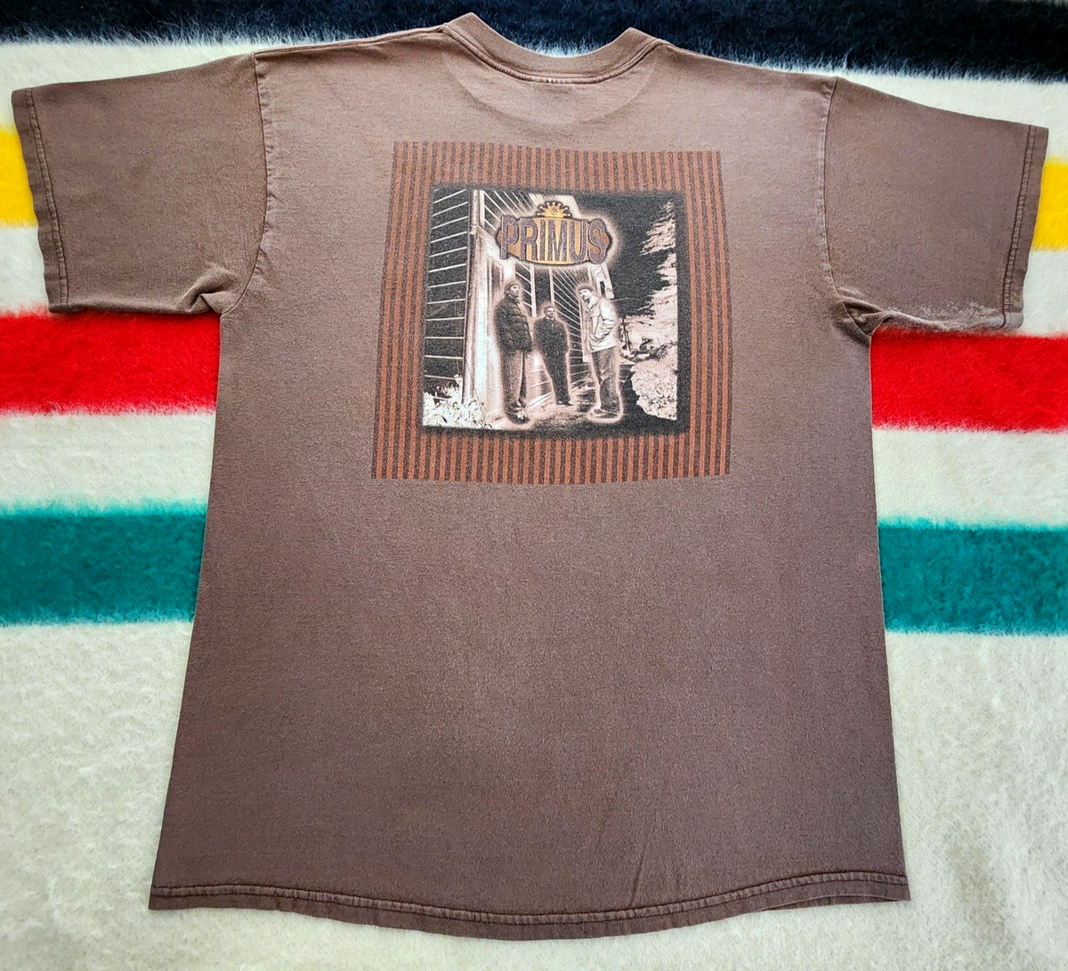 PRIMUS T Shirt 1997 Rare band on back brown Tultex Size XL | eBay